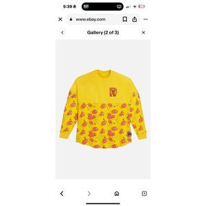 Authentic Walt Disney World Spirit long sleeve pizza top size medium